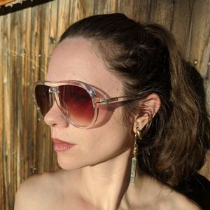 Clear Sunglasses with Free Handmade Latex Case
